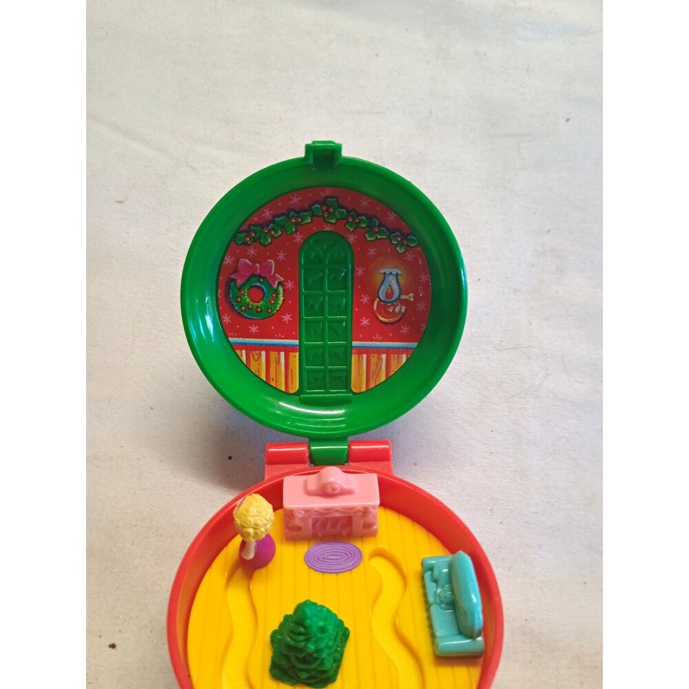 Vintage 1993 Polly Pocket McDonald's Christmas Wreath Compact SV18 Bluebird